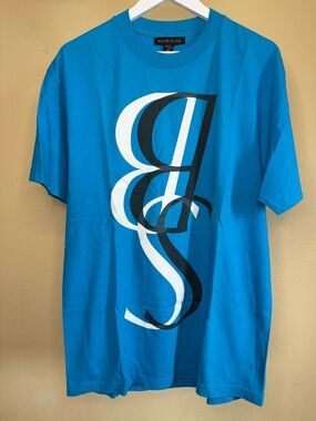 Black Scale Bright Blue Short-Sleeve Graphic Tee